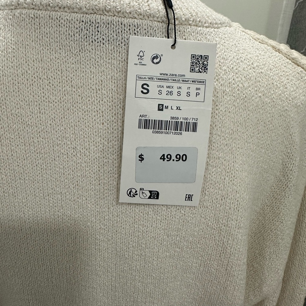🌟Zara Cream Women's Cardigan - Picture 8 of 10